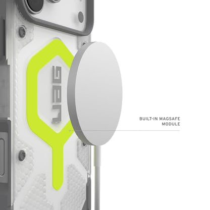 URBAN ARMOR GEAR UAG Designed for iPhone 17 Pro Max Case Pathfinder Clear - Compatible with MagSafe Luminous Glow in The Dark Military Grade Protective Cover, Active Neon - color: Pathfinder Clear - Active Neon