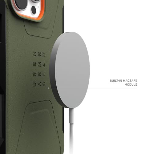 URBAN ARMOR GEAR UAG Designed for iPhone 16 Pro Max Case 6.9" Civilian - Compatible with MagSafe Charging Rugged Slim Sleek Shockproof Anti-Slip Military Grade Protective Cover, Olive Drab - color: Civilian - Olive Drab