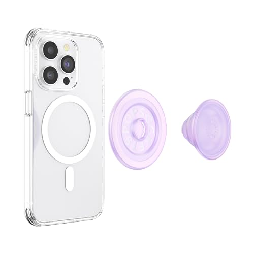 PopSockets Phone Grip for MagSafe, Magnetic Holder- Opalescent Clear - color: Opaalescent, style: MagSafe
