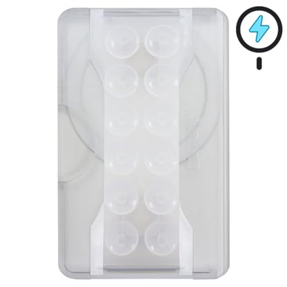 LOVEHANDLE Suction Wallet for MagSafe + Kickstand - Clear - color: Clear