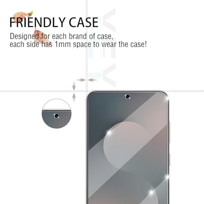 Screen Protector for Samsung Galaxy S25 FE, [2+2 Pack] Tempered Glass & Camera Lens Protectors[Ultrasonic Fingerprint Unlock] [Case Friendly] [Bubble-Free] Screen Protector Glass For S25 FE - size: Galaxy S25 FE