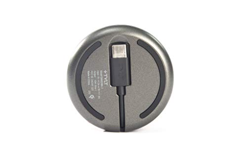 TYLT Medallion- Portable QI Wireless Charging Pad, Fast Wireless Charger QI Certified 10W Max Compatible to Apple, Samsung, Wireless Buds, and Other Capable Devices | Connects to Laptop & Powerbank