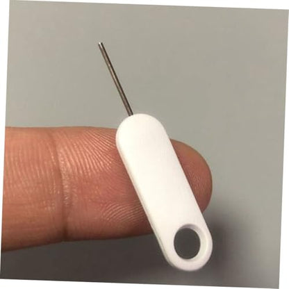 20pcs White Sim Ejectors with Stainless Steel Plastic Pin Tool