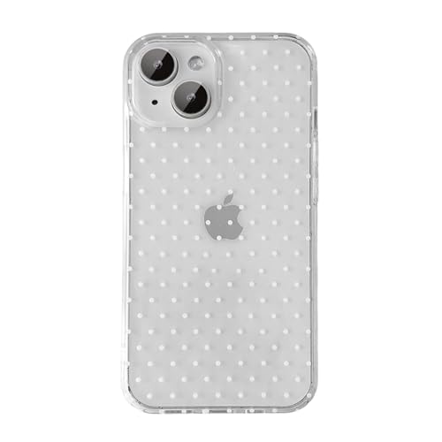 QLTYPRI Cute Polka Dot Phone Case for iPhone 14 Plus/iPhone 15 Plus, Clear | Polka Dot Fashion Aesthetic Design for Women Girls, Pretty Stylish Kawaii, Slim Fit, Durable TPU Shockproof Protective Case - color: Clear, size: iPhone 14 Plus/15 Plus