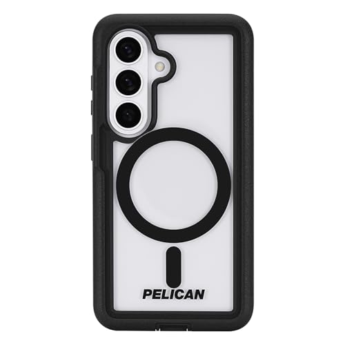 Pelican Voyager Samsung Galaxy S26 Case - Rugged Phone Case - Black/Clear | Magnetic & Wireless Charging Case with 24ft Military-Grade Drop Protection & Belt Clip Holster for Samsung Galaxy S26 - color: Voyager Black/Clear, size: Samsung Galaxy S26