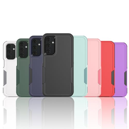 for Samsung Galaxy A25 5G Case: Dual Layer Protective Heavy Duty Cell Phone Cover Shockproof Rugged with HD Screen Protector - Military Protection Bumper Tough - Samsung Galaxy A25 5G 2024, Black - color: Black (PC) + Black (TPU)