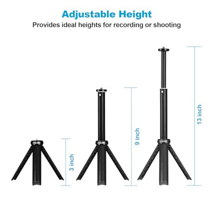 NexiGo Lightweight Mini Tripod for Camera/Phone/Webcam, Extendable Stand, for NexiGo Logitech Webcam C920 C922 C925e C922x C930e C930 C615 Brio and Other Lightweight Devices with 1/4" Thread