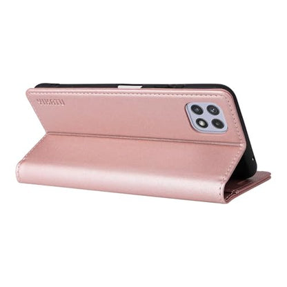 Compatible with Samsung Galaxy A22 Wallet Case PU Leather Flip Folio Case with Card Holder Magnetic Closure Shockproof Protective Phone Cover Rose Gold - color: Rose Gold, size: Samsung A22