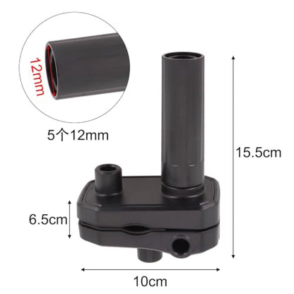 Bed Desk Clamp Mount Replacement for Gooseneck Phone Arms and Mic Holder 3 Inch Anti-Slip Base with 5 Hole Positions for Round Tube Cantilever Bracket Stable Desktop Bedside Stand Accessory(Black) - color: Black