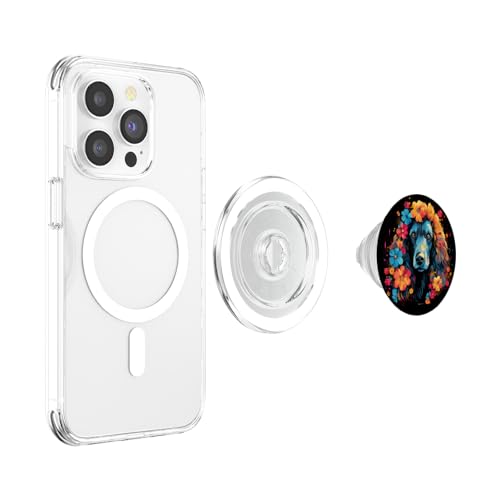 Colorful Poodle watercolor Art Pet Dog Mom Poodle PopSockets MagSafe PopGrip for iPhone - style: MagSafe