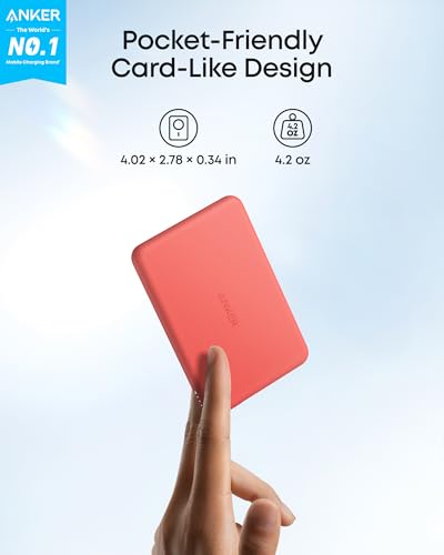 Anker MagGo Power Bank, 5,000mAh Qi2-Certified 15W Max Portable Charger