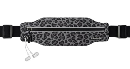 U·LANARO Slim Running Belt Fanny Pack Running Phone Holder Waist Band Pouch - color: Leopard