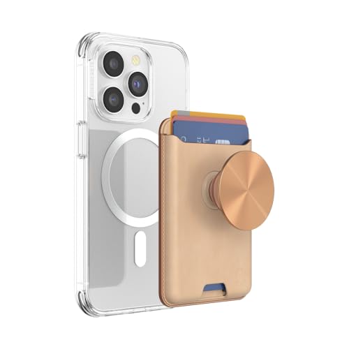 PopSockets Phone Wallet for MagSafe with Grip- Tan Nigiri - color: Tan Nigiri, style: With Grip