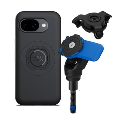 Quad Lock Handlebar Clamp Motorcycle Phone Mount with Vibration Dampener and MAG Phone Case for Pixel 10a - size: Google Pixel 10a