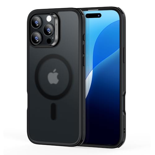 ESR for iPhone 16 Pro Case, Compatible with MagSafe, Shockproof Military-Grade Protection, Magnetic Phone Case for iPhone 16 Pro, Classic Hybrid Case (HaloLock), Frosted Black - color: C-Frosted Black