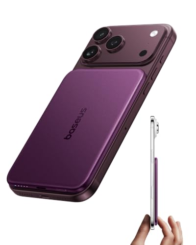 Baseus Picogo Air AM71 CCC Certified 5000mAh Ultra Slim Power Bank 0.27 " - color: Dark Cherry