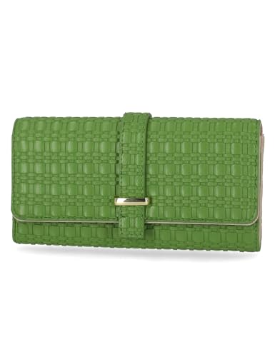 Mundi File Master Womens RFID Blocking Wallet Clutch Organizer With Change Pocket - color: Green, size: One Size
