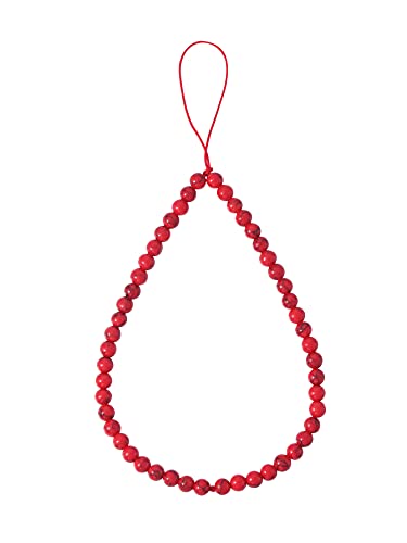 Natural Semi-Precious Gem Stones Beaded Phone Charm - style: Red Turquoise