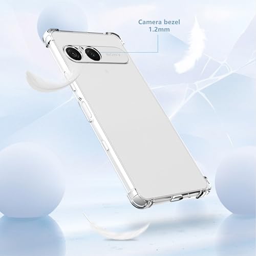 Anoowkoa Designed for Sony Xperia 10 VII Case.Anti Yellowing Clear Cover Phone Case + 2 Pack Sony 10 VII Screen Protector Tempered Glass.Military-Grade Shockproof.Ultra-Thin Drop-Proof and Ultra-Soft - color: Sony Xperia 10 VII