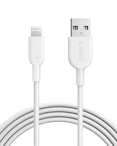 Anker Powerline II Lightning Cable, MFi-Certified (6 ft, White) - color: White, size: 6 ft