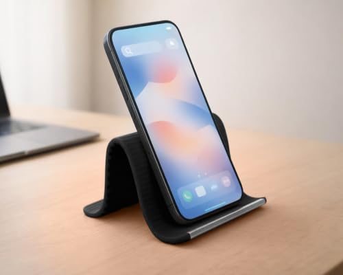 Silicone Phone Holder, 7.9In Flexible Bendable Phone Stand, Black - color: Black