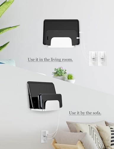 Wall Mount Phone Holder, (White) - color: White