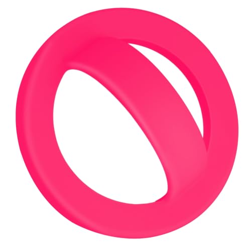 Magnetic Silicone Ring Grip Phone Holder, Rotating Finger Loop Ring Grip Holder, Soft and Portable, Strong Magnetic Attraction, Compatible with Magsafe Phone Case (Hot Pink) - color: Hot Pink