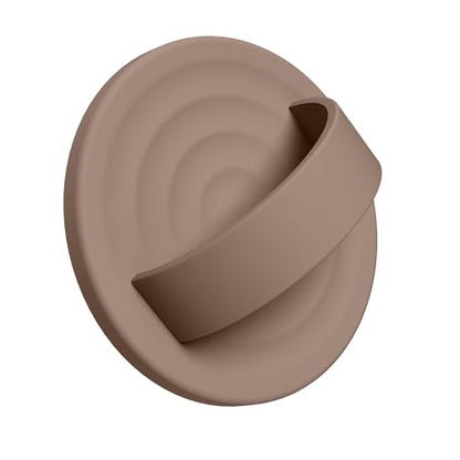 Upgraded Magnetic Phone Grip, Liquid Silicone Soft and Portable, Removable Finger Loop Ring Grip Holder for iPhone, Strong Magnetic Attraction, Compatible with MagSafe Phone Case, Light Brown - color: Light Brown