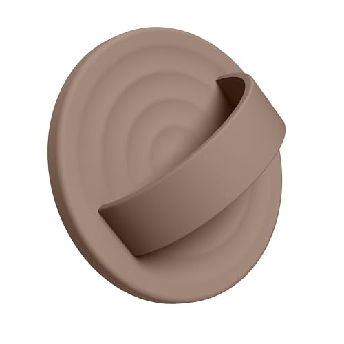 Upgraded Magnetic Phone Grip, Liquid Silicone Soft and Portable, Removable Finger Loop Ring Grip Holder for iPhone, Strong Magnetic Attraction, Compatible with MagSafe Phone Case, Light Brown - color: Light Brown