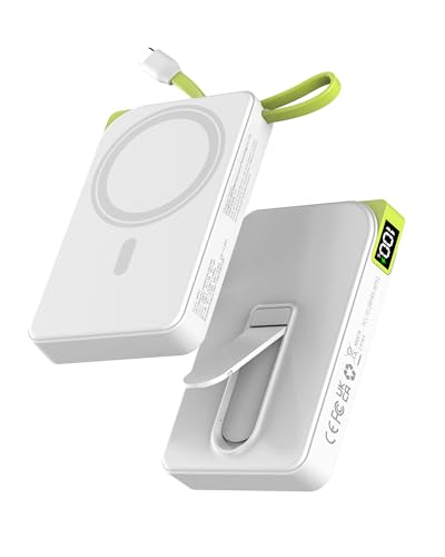 for Magsafe Power Bank iPhone, Magnetic Portable Charger 10000mAh - color: White