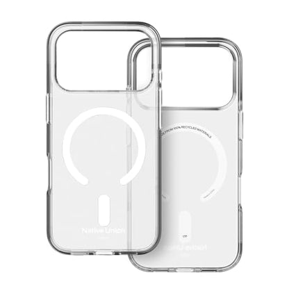 Native Union (Re Clear Case – Transparent Anti-Yellowing Case – MagSafe Compatible with Built-in Magnets – Recycled Materials – Ultra-Durable with Military Grade Drop Protection for iPhone 17 Pro - size: iPhone 17 Pro