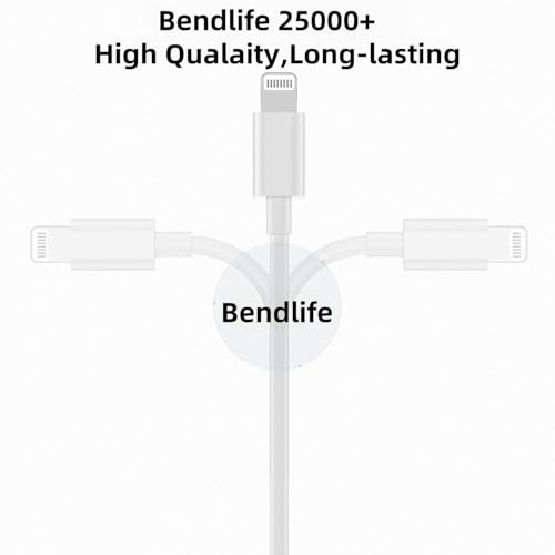 for Extra Long USB C to Lightning Cable 13FT 27W Fast Charging 2 Pack - color: White, size: 13 feet/4 meters
