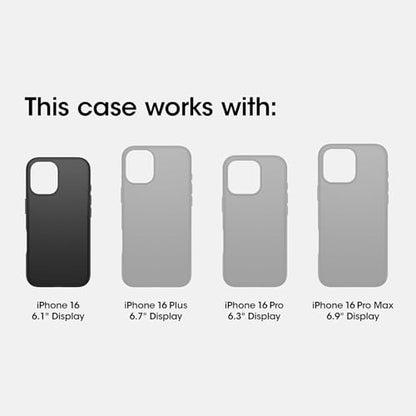 OtterBox iPhone 16 (Only) - Commuter Series MagSafe Case - Sovereign Navy (Black & Blue) - Built-in Magnets - Slim & Tough - Pocket-Friendly - with Port Protection - color: Black & Blue, style: iPhone 16