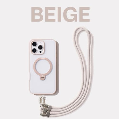 TORRAS Phone Lanyard Crossbody, Adjustable Anti-Theft Neck Strap, Beige - color: 4-beige