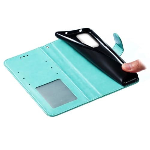 EYZUTAK Case for Samsung Galaxy A16 4G/5G, Premium Leather Magnetic Closure Flip Wallet Phone Case with Card Holder Cash Slot Stand Function Embossed Mandala Flower Shockproof Lanyard Cover - Green - color: Green, size: Samsung Galaxy A16 4G/5G