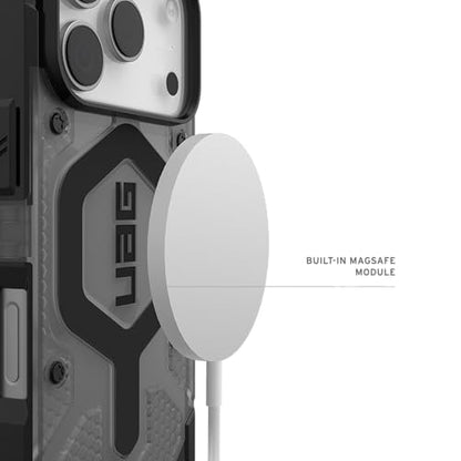 URBAN ARMOR GEAR UAG Designed for iPhone 17 Pro Case Pathfinder Clear - Compatible with MagSafe Military Grade Protective Cover, Ash/Black - color: Pathfinder Clear - Ash/Black