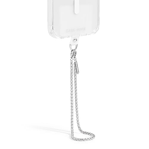 Case-Mate Phone Charm Wrist Strap with Silver Chain - Dainty Silver Chain | Detachable Anti-Theft Phone Strap - Hands-Free iPhone Wrist Strap for Women - Phone Chain Wristlet for Galaxy, Pixel & More - color: Dainty Silver Chain