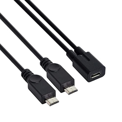 chenyang Micro USB Splitter Cable,1 Micro USB Female to 2 Micro USB Male Y‑Cable,Dual Port Charging Cord for Two Micro USB Devices,Only for Charging,Not Data Sync - style: Dual Micro USB