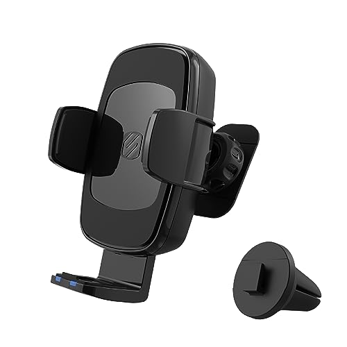 Scosche UQ3DV-SP Dashboard/Vent Qi-Enabled Wireless Charging Universal Phone Mount for The car with Stick Grip Black - style: Dashboard / Vent