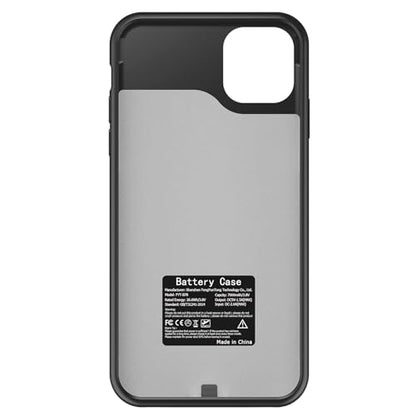 Battery Case for iPhone 11, 7000mAh Slim Portable Rechargeable Smart Protective Pack Cover Power Bank Charging Case Compatible with iPhone 11 (6.1 inch) Extended Battery Charger Cover(Black) - size: iPhone 11-7000mAh