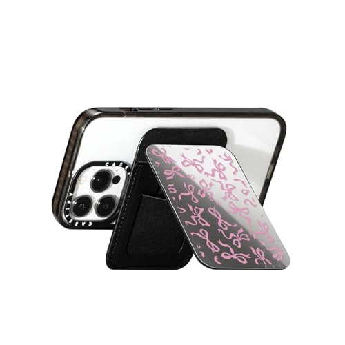 CASETiFY Snappy Card Holder Stand Compatible with Magsafe - Bows - Silver Mirror - color: Bows