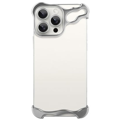 Frameless Phone Case Crafted for iPhone 16 Pro Silver - color: Aluminum Silver, size: iPhone 16 Pro