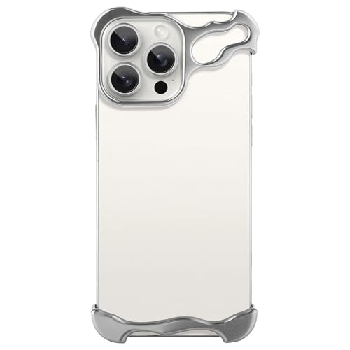 Frameless Phone Case Crafted for iPhone 16 Pro Max Silver - color: Aluminum Silver, size: iPhone 16 Pro Max