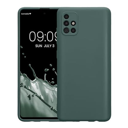 kwmobile Case Compatible with Samsung Galaxy A51 Case - Protective Slim TPU Phone Cover - Soft Matte Finish - Blue Green - color: blue green, size: Galaxy A51