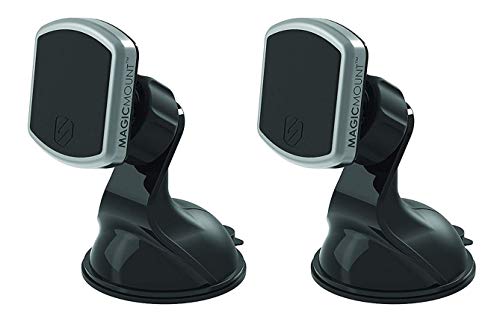 Scosche MPWD2PK-UB MagicMount Pro Magnetic Car Phone Holder - Strong Magnet Mount for iPhone and Android - Secure Mount for Car Window/Dash - Universal 360° Adjustable Mobile Cell Holder - 2-Pack - size: 2 Pack, style: Window / Dash Suction