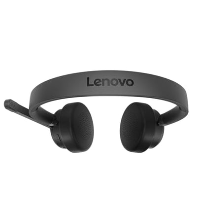 Lenovo Wireless VoIP Headset Teams Certified, Noise-Canceling Mic, Bluetooth 5.3 Multipoint, USB-A Receiver, 31-Hour Talk & 60-Hour Playback, Lightweight Over-Ear Design, Replaceable Earcups - style: Wireless - ENC (Teams)