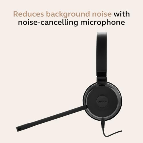 Jabra Evolve 20 Wired Headset (2025 Edition) - Single-Ear Set for Office and Work from Home - Call Control - Certified for MS Teams - USB-C/A Connectivity - Black - color: Mono, style: Teams Certified