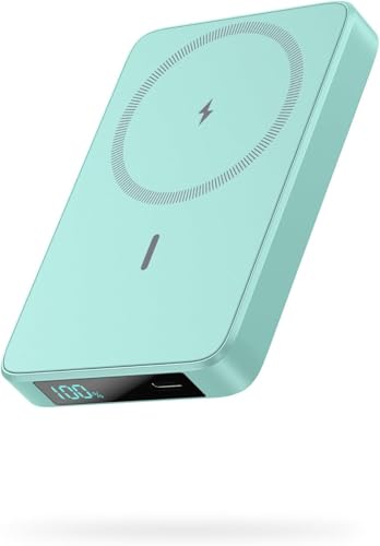 Magnetic Portable Charger 10800mah for Magsafe Battery Pack, Wireless Power Bank with PD Fast Charging,Travel Essential Phone Battery Charger for iPhone 17/16/15/14/13/12 Series-Green - color: Green