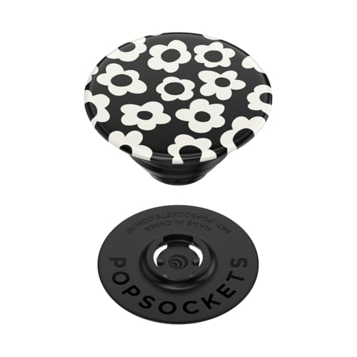 PopSockets Adhesive Phone Grip, Holder- Black Mod Flower - color: Black Mod Flower, style: Adhesive