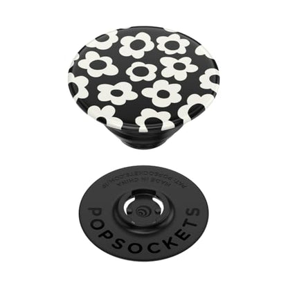 PopSockets Adhesive Phone Grip, Holder- Black Mod Flower - color: Black Mod Flower, style: Adhesive
